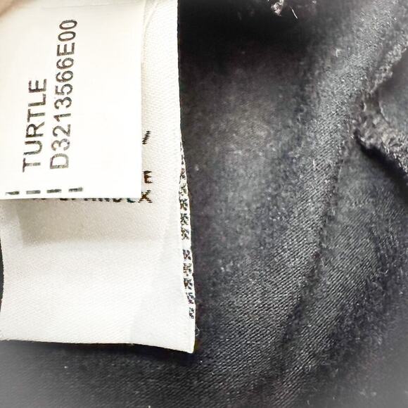 DVF Diane Von Furstenberg Turtle Snap Turtleneck Cotton Blend Dress Black Size L - Picture 5 of 8